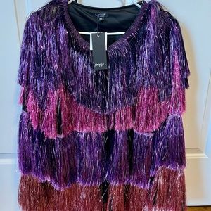 Nasty Gal Fringe Tinsel Jacket